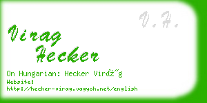 virag hecker business card